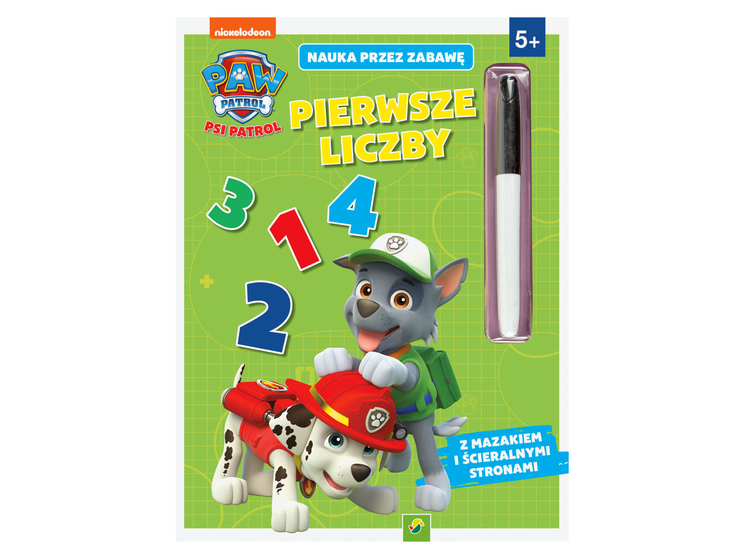 Książki z grami edukacyjnymi, z postaciami z bajek, 22 strony Psi Patrol, Pierwsze liczby