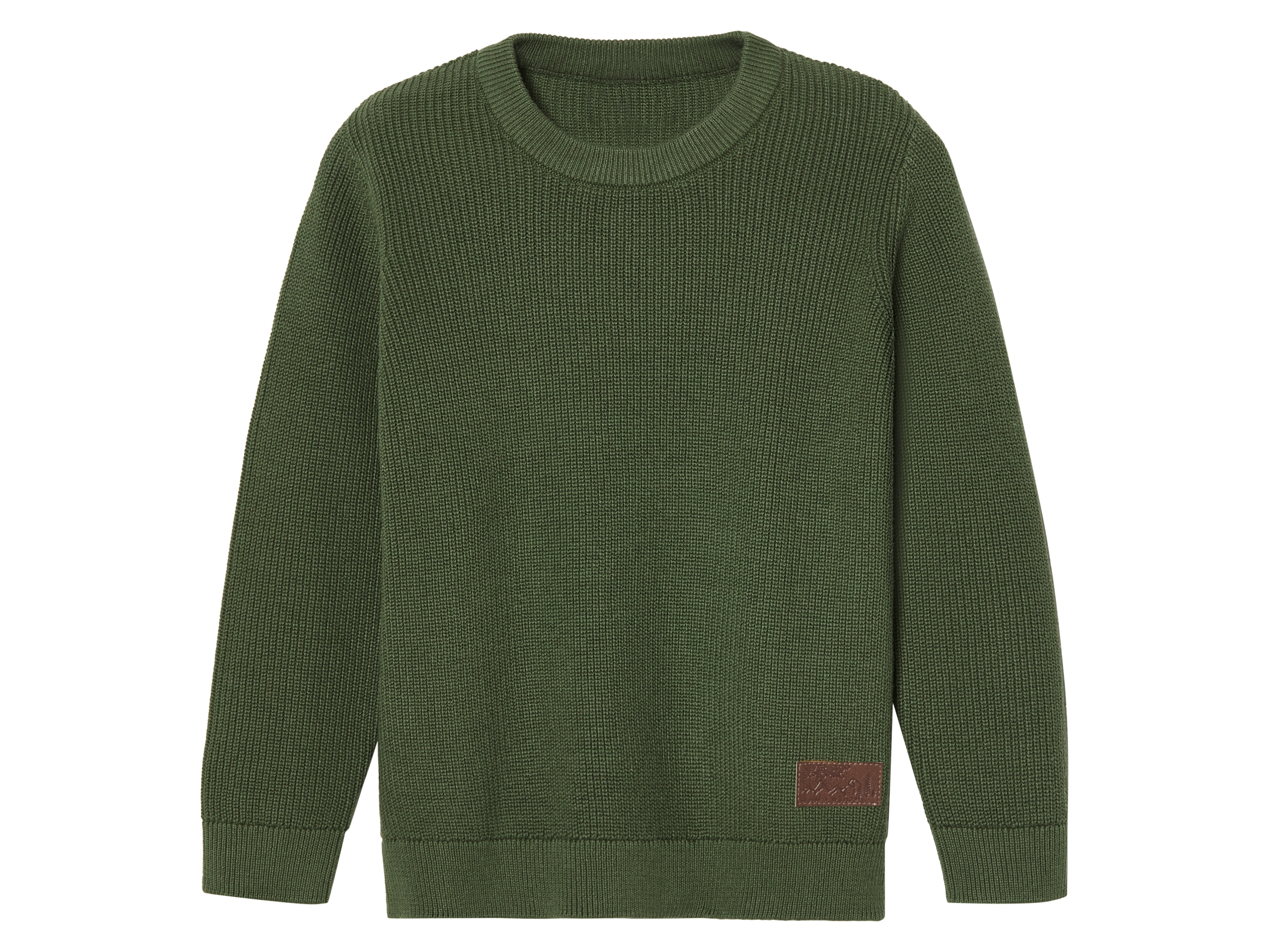 lupilu Sweter dziecięcy dzianinowy z bawełny Zielony, 110/116