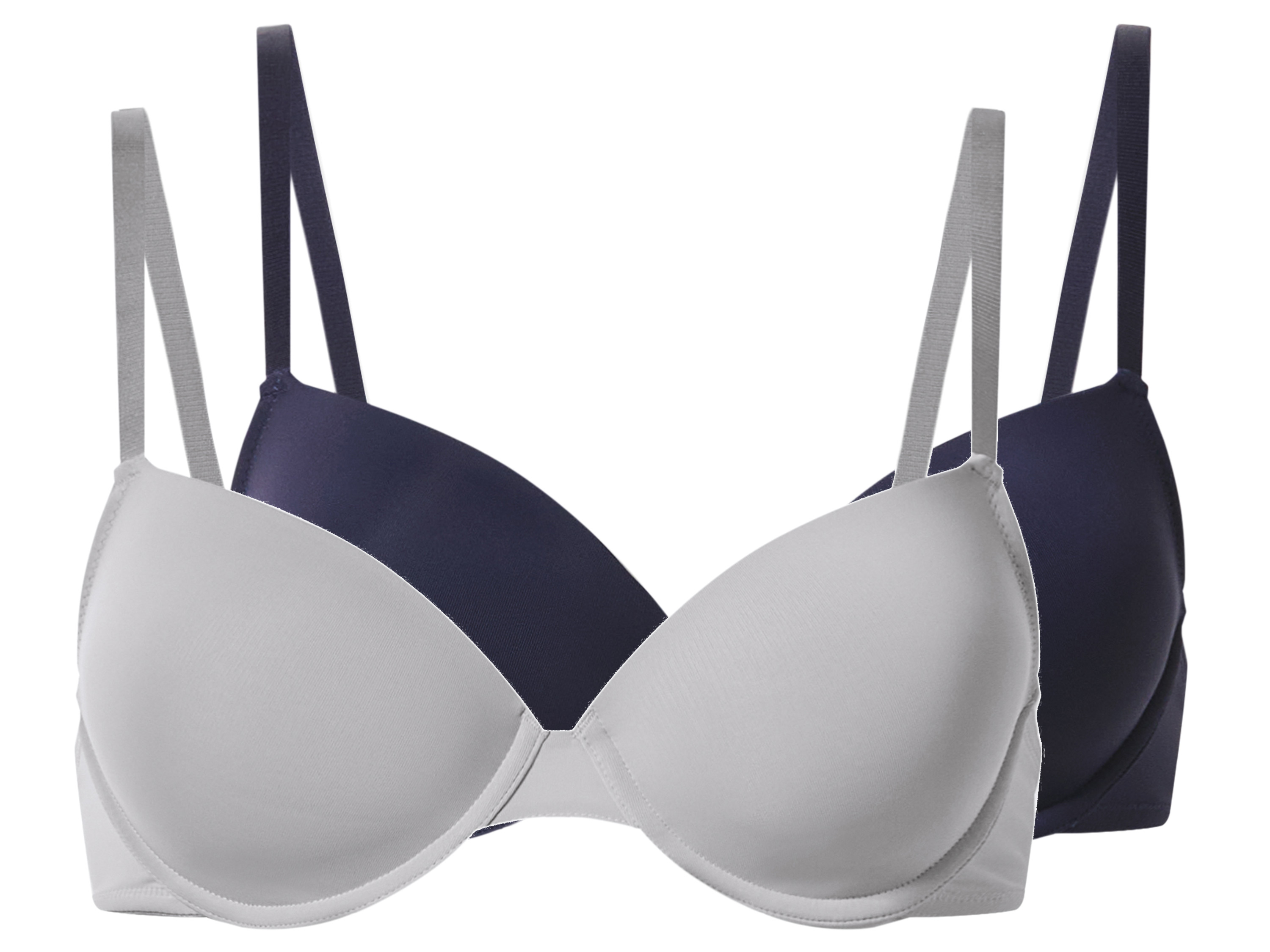 esmara Biustonosze damskie, 2 sztuki Granatowy/jasnoszary, 85C