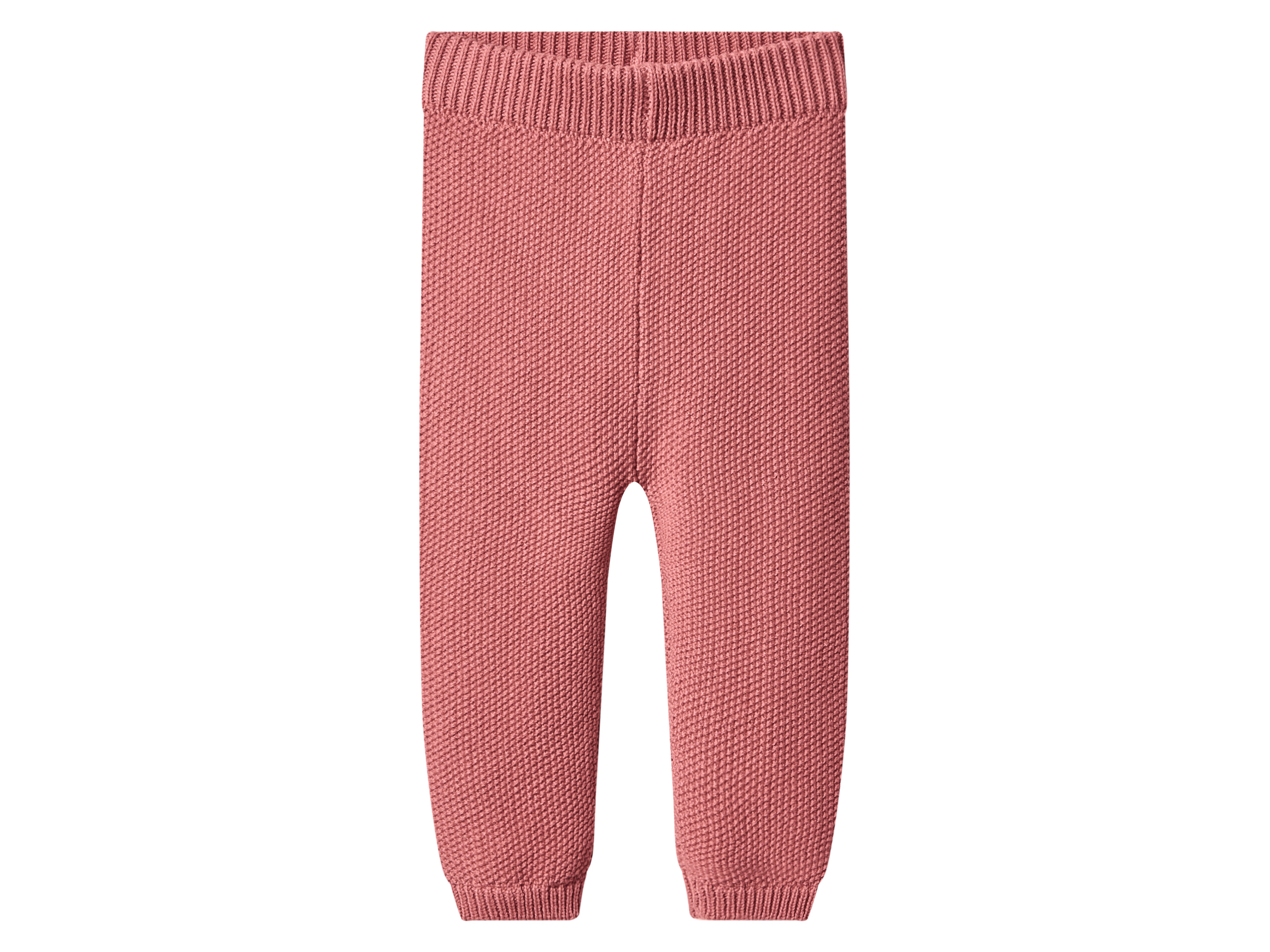 lupilu Dzianinowe spodnie niemowlęce z biobawełny Różowy, 50/56