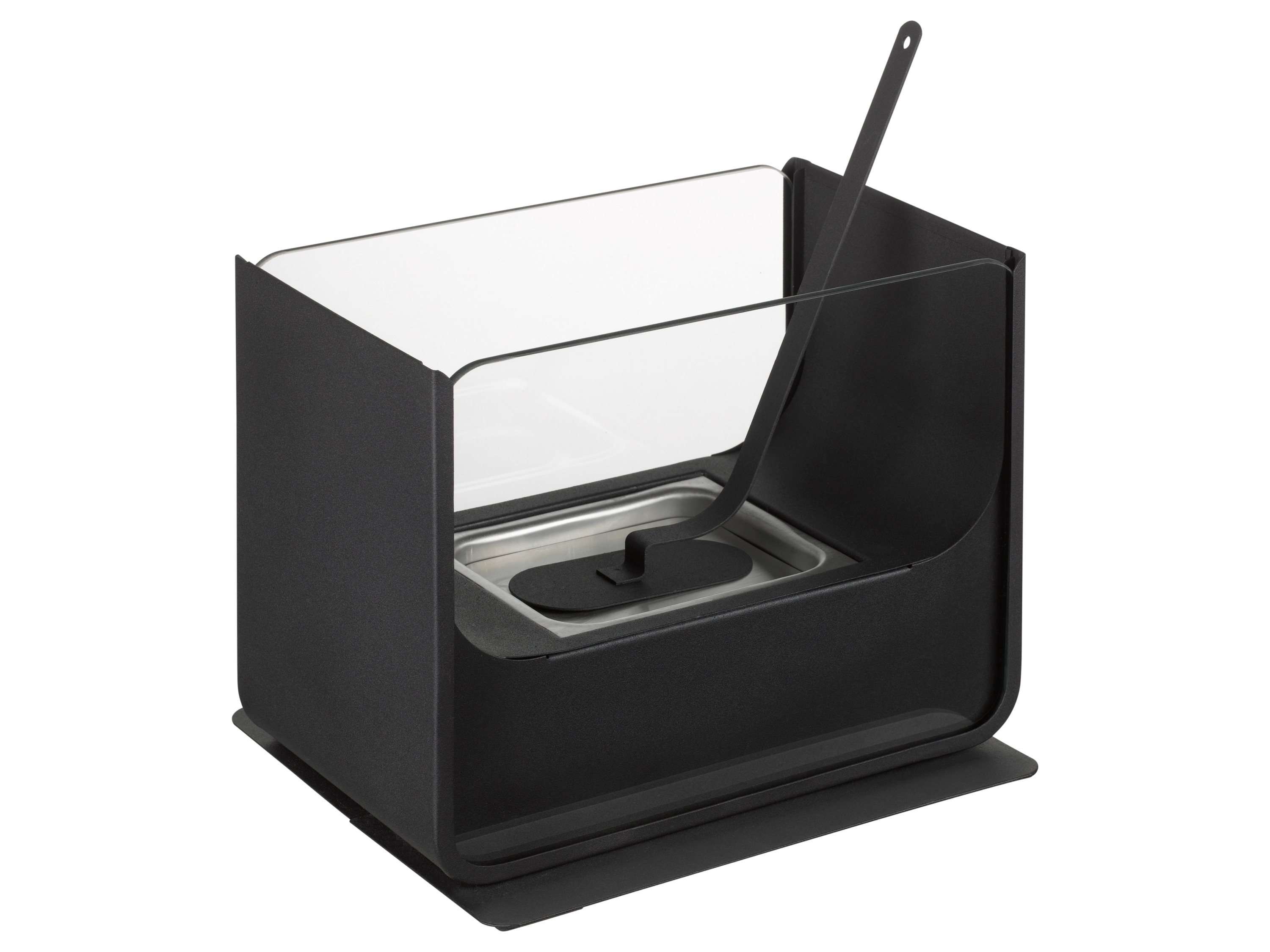 tepro Kominek stołowy, z ochroną przed wiatrem Prostokątny klosz