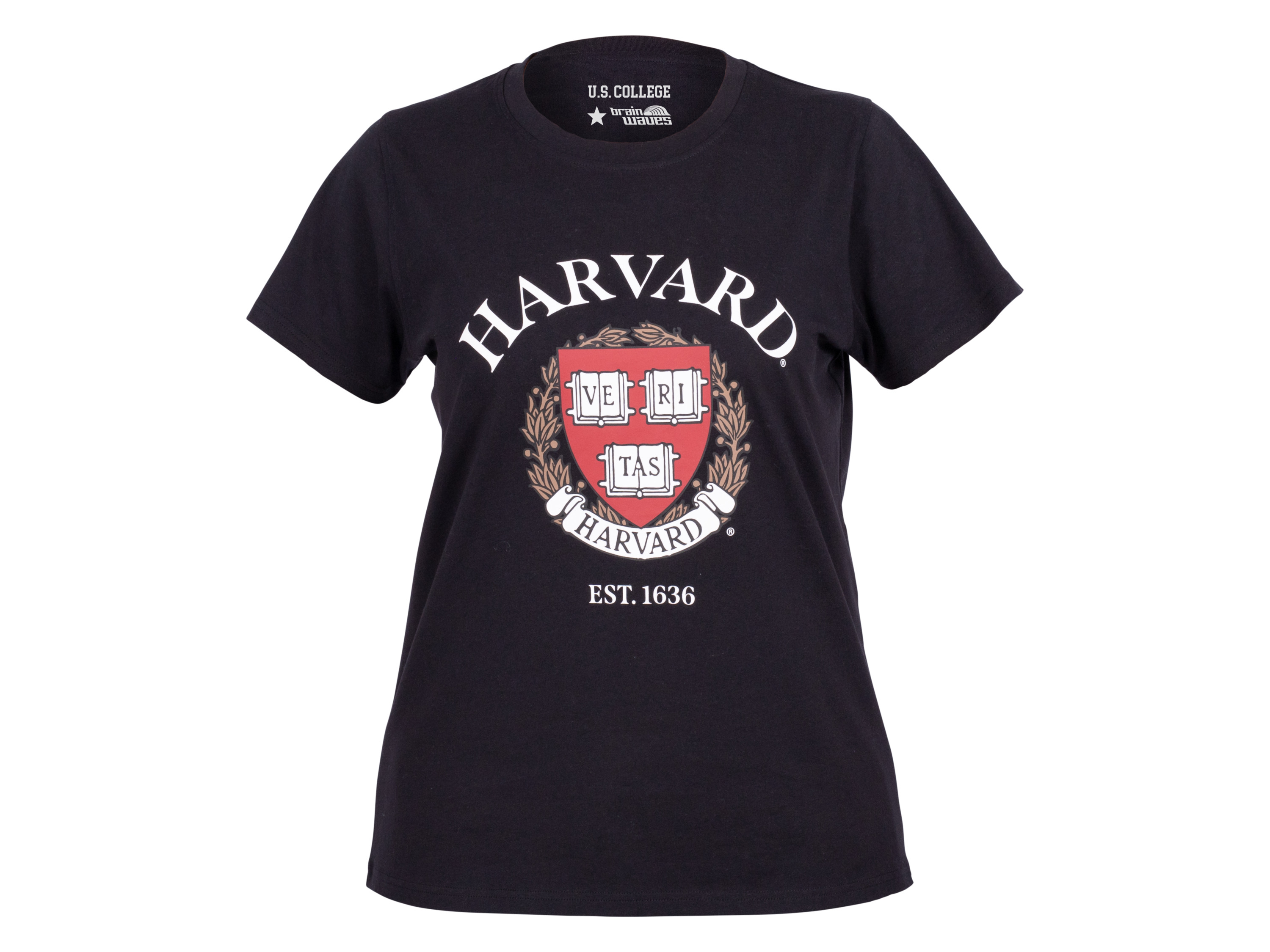 T-shirt damski US College Sports z bawełną Harvard styl 2, S