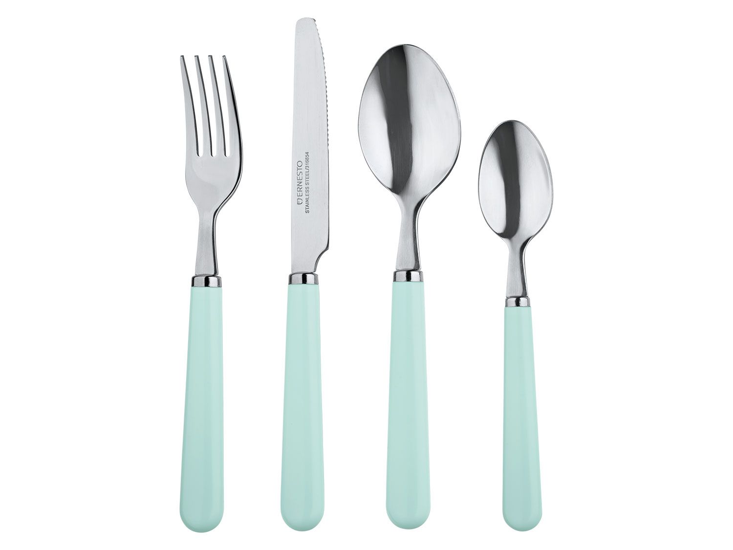 Ernesto Komplet sztućców ze stali szlachetnej, 24 elementy Niebieski