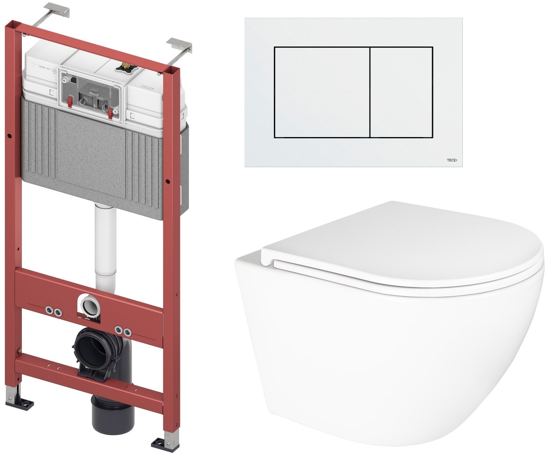 Darmowa Dostawa - Zestaw miska z deską i stelaż z przyciskiem Oltens Hamnes abset6096