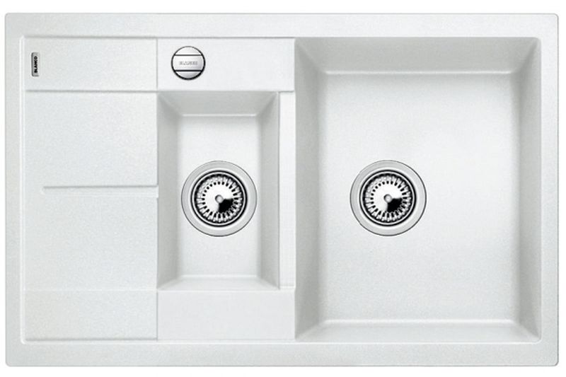 Darmowa Dostawa - Zlewozmywak granitowy 78x50 cm biały Blanco Metra 6 S Compact 513468