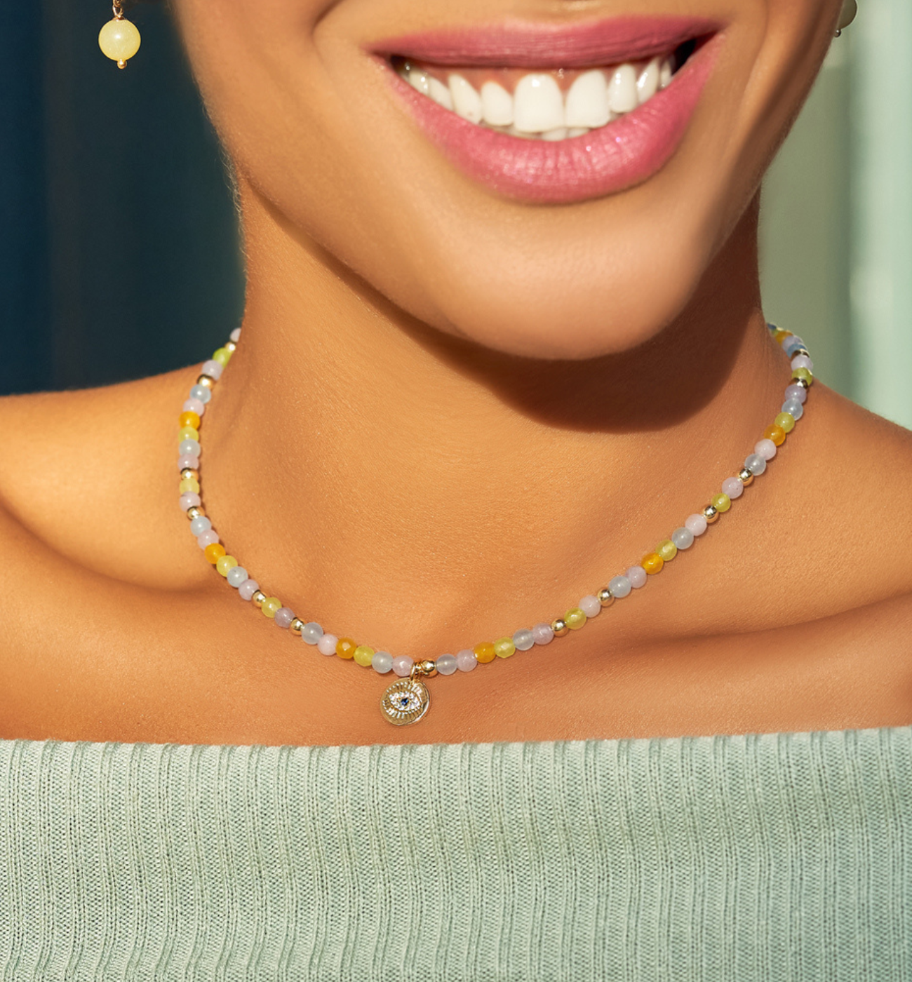 Naszyjnik kolorowy z okiem Manaus II - By Dziubeka