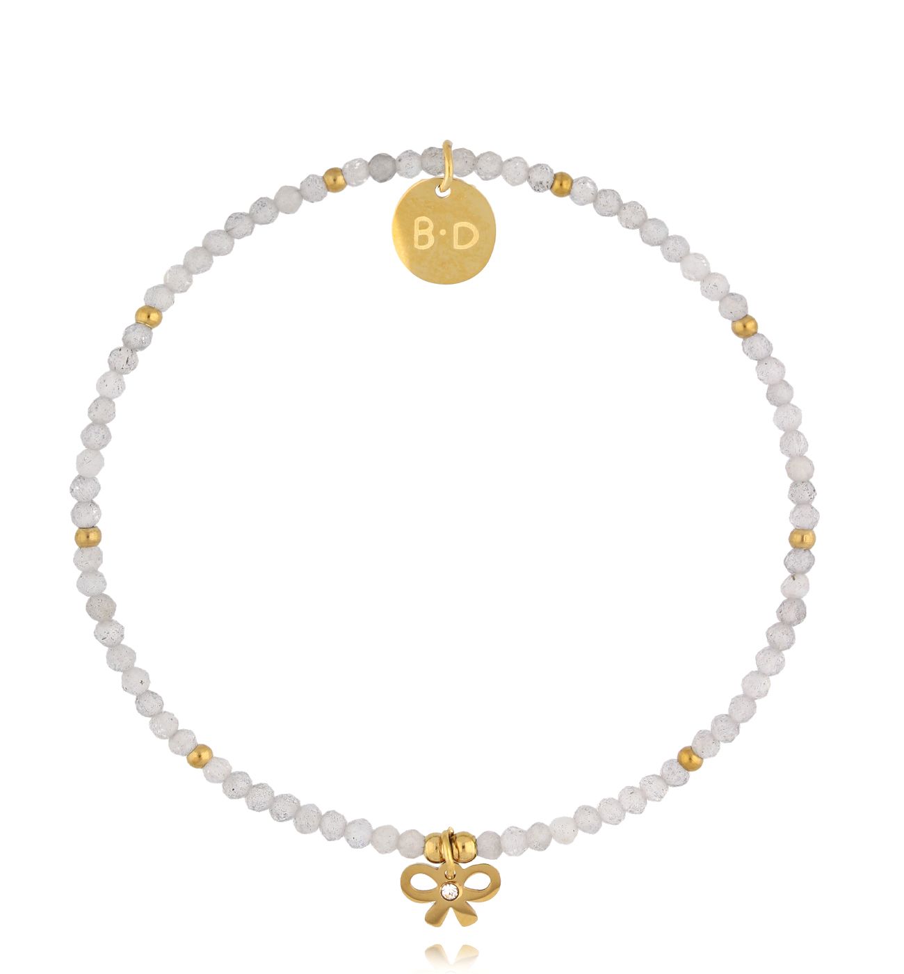 Bransoletka z labradorytami i kokardką BTW3198