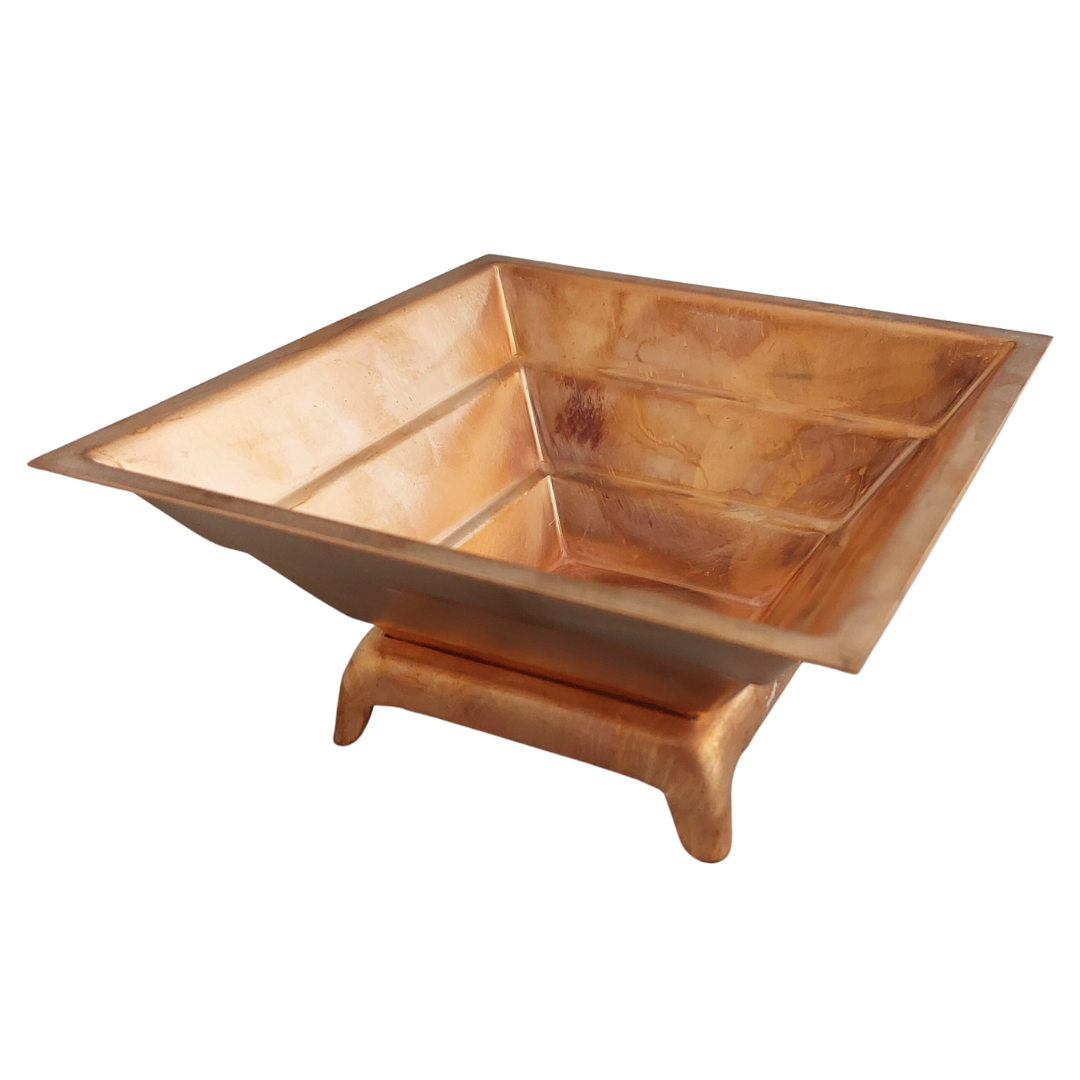 Piramida miedziana (kadzielnica) do spalania agnihotry lub ziół (komplet z podstawką)