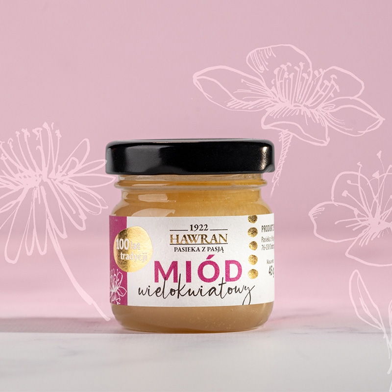 Miód wielokwiatowy 45g - Pasieka z Pasją Hawran