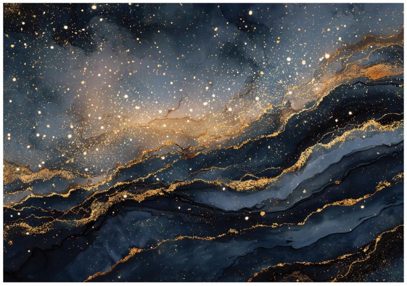 Fototapeta WALLARENA Do Sypialni Salonu Na Flizelinie Marmur Glamour Abstrakcja Czarny 312x219 cm 16367VEXXL 1 szt.