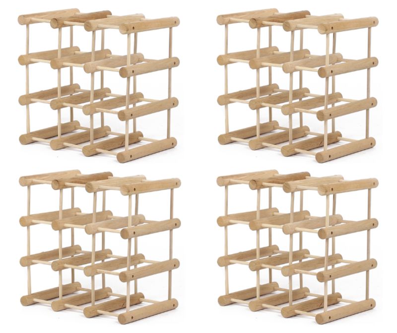 Stojak na wino MODO24 modułowy na 36 butelek dębowy naturalny 1 szt.