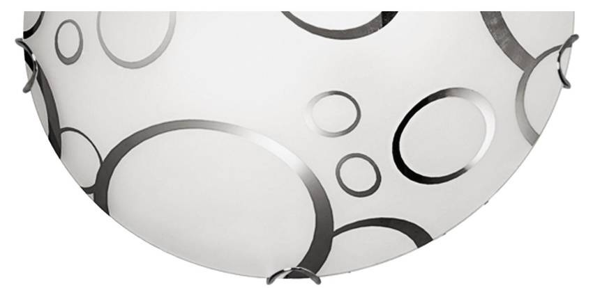 Biały plafon ścienny szklany do przedpokoju DOKA IP20 E27