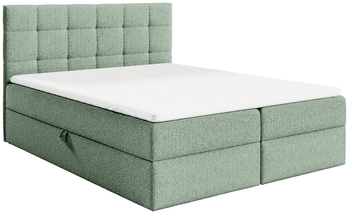 Tapicerowane łóżko do sypialni 180x200 cm z pojemnikiem małżeńskie ASPEN