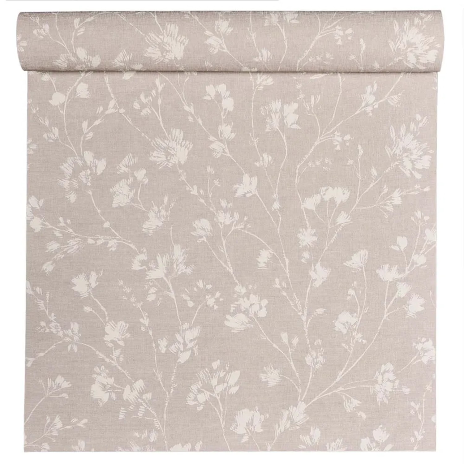 Tapeta winylowa na flizelinie LIŚCIE beżowa