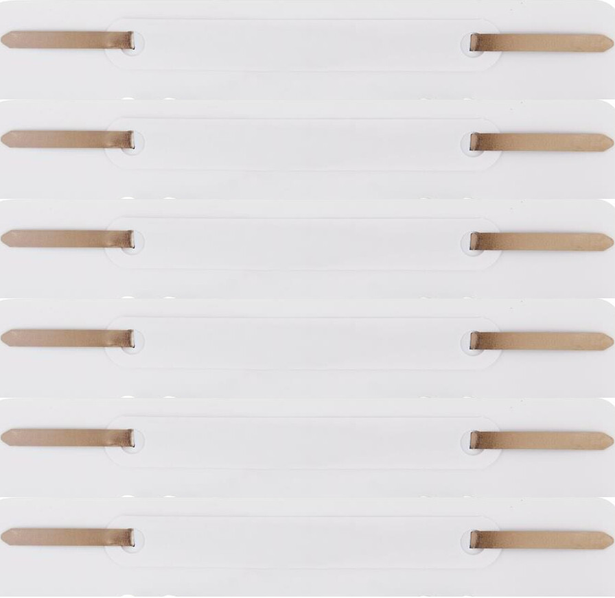 6x Wąsy skoroszytowe MemoBe, 25 sztuk, biały