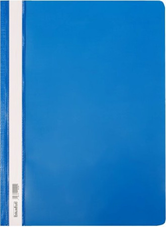 100x Skoroszyt plastikowy bez oczek Biurfol, twardy, A4, do 200 kartek, niebieski