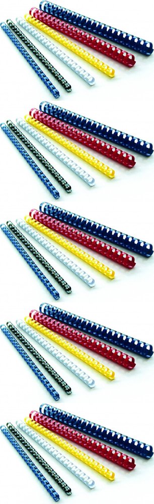 5x Grzbiety do bindowania Argo, plastik, 14mm, 100 sztuk, czarny