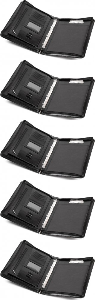 5x Teczka aktowa Biznes Jan-Pol , A4, skóropodobna, czarny