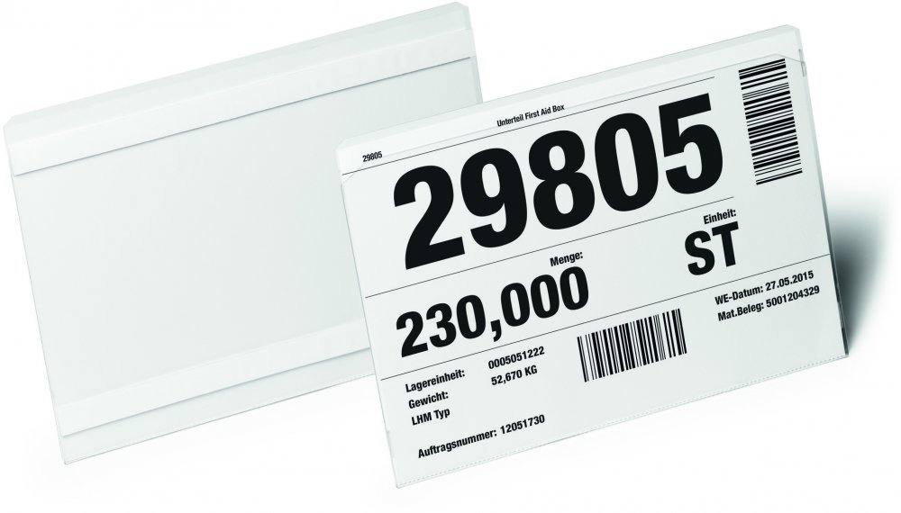 Kieszeń samoprzylepna Durable Hard Cover, A5, 10 sztuk, transparentny