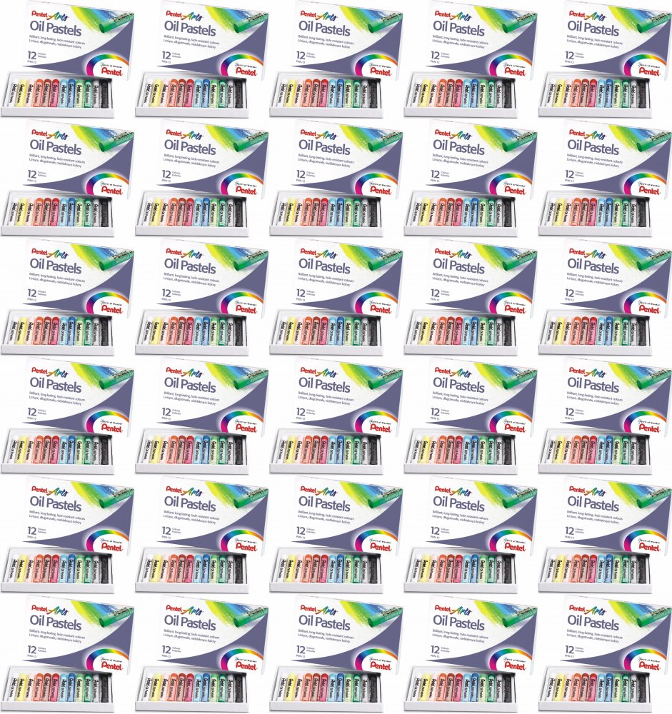 36x Pastele olejne Pentel, 12 kolorów