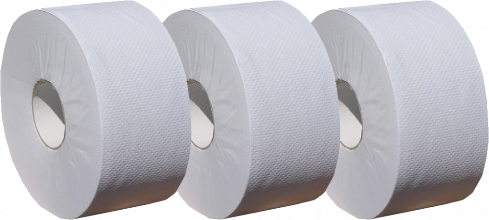 3x Papier toaletowy Merida Jumbo Klasik, 1-warstwowy, 1 rolka, 9cmx220m, biały