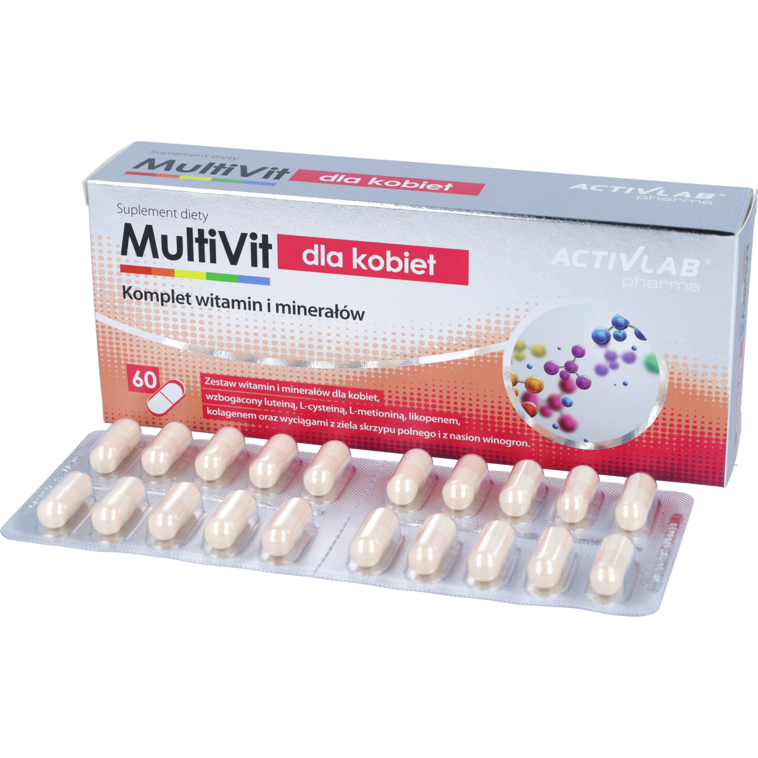 Activlab pharma multivit dla kobiet, 60 kapsułek