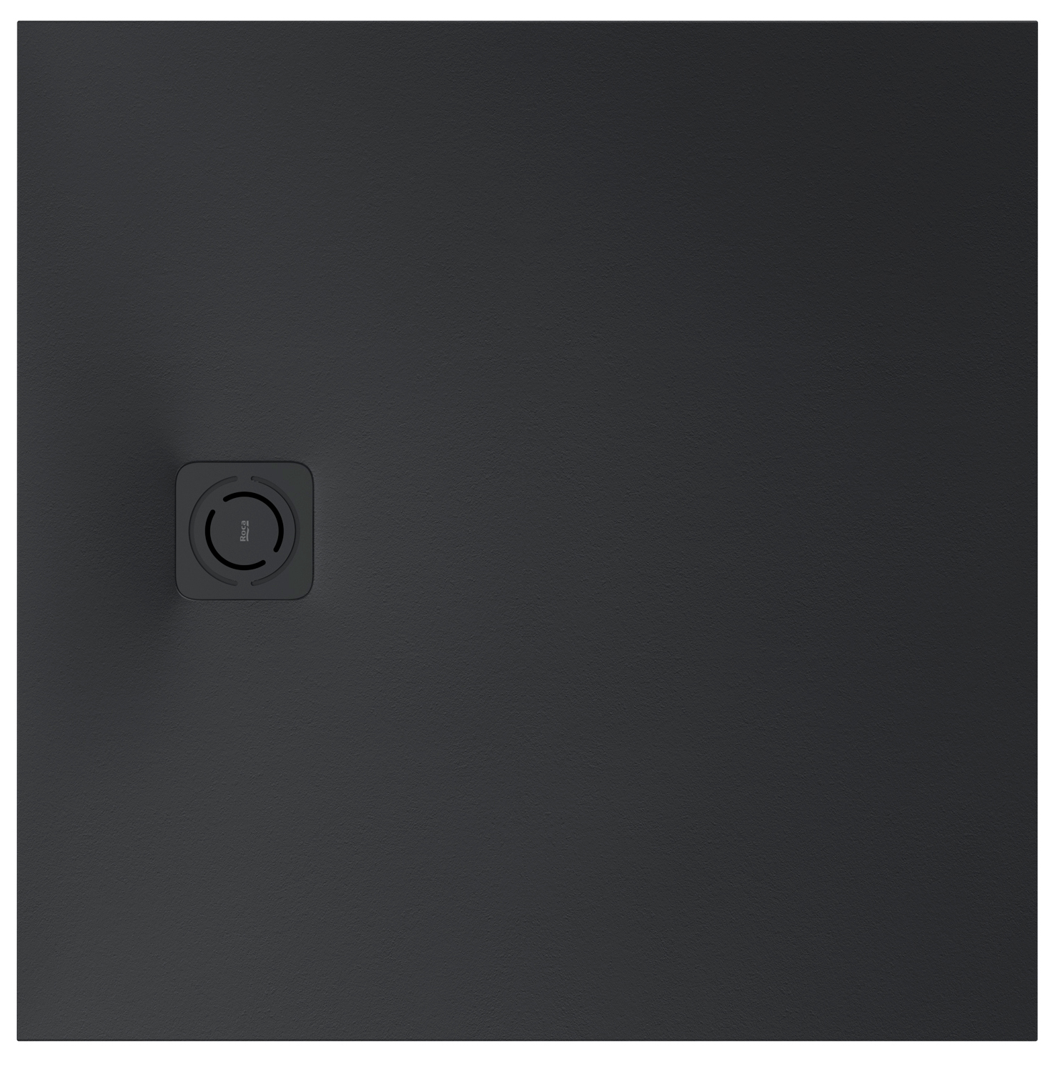 Roca Magma brodzik kwadratowy 90x90 cm kompozyt Stonex czarny APE0138438403400