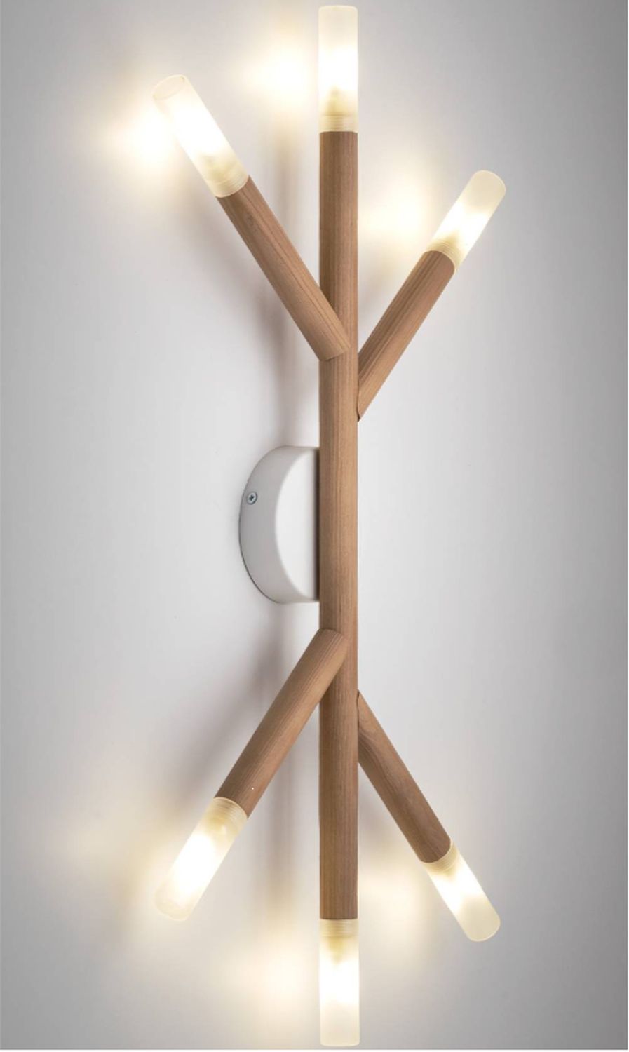 TK Lighting Noble kinkiet 6x6W drewno/biały 4525