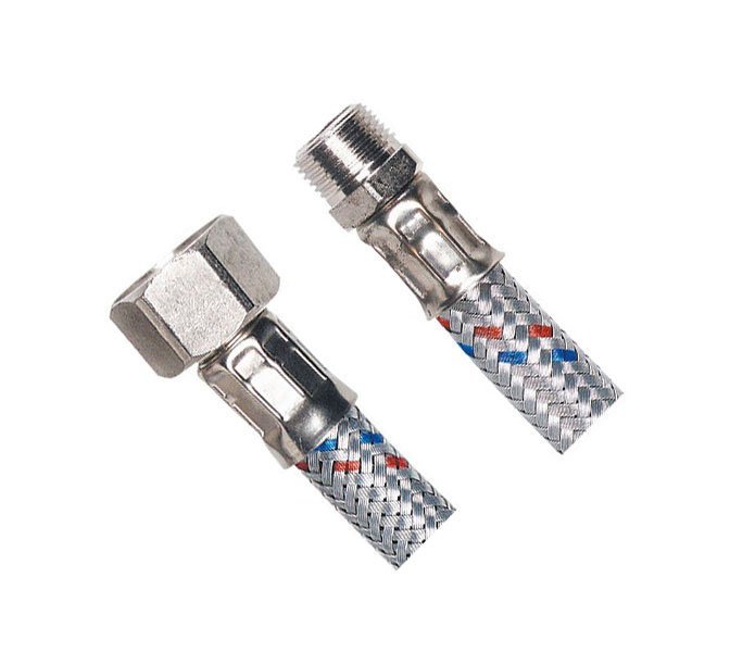 Aqualine wąż przyłączeniowy nierdzewny 80 cm chrom 33058