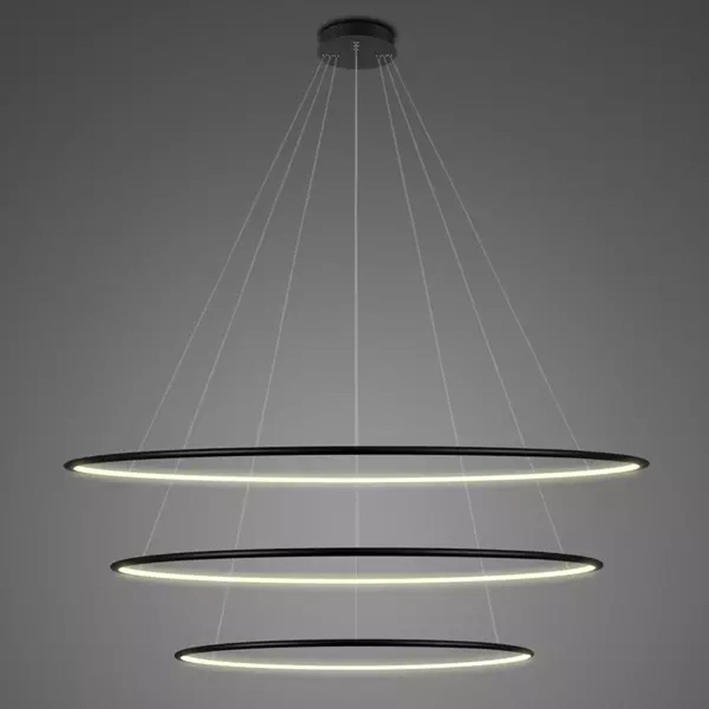 Altavola Design Ledowe Okręgi lampa wisząca 113W LED czarny LA075/P_120_in_3k_black_dimm