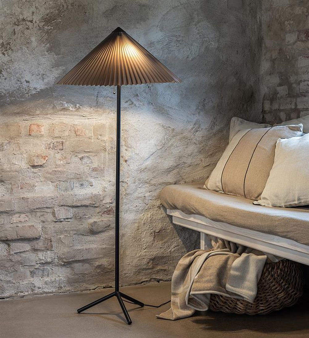 Markslöjd Plisado lampa stojąca 2x40 W szara 108761