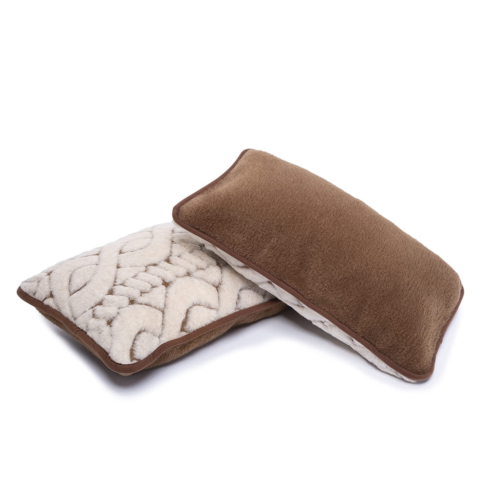 poduszka wełniana camel jasny trentino/camel ciemny 45x75 (+-3%)