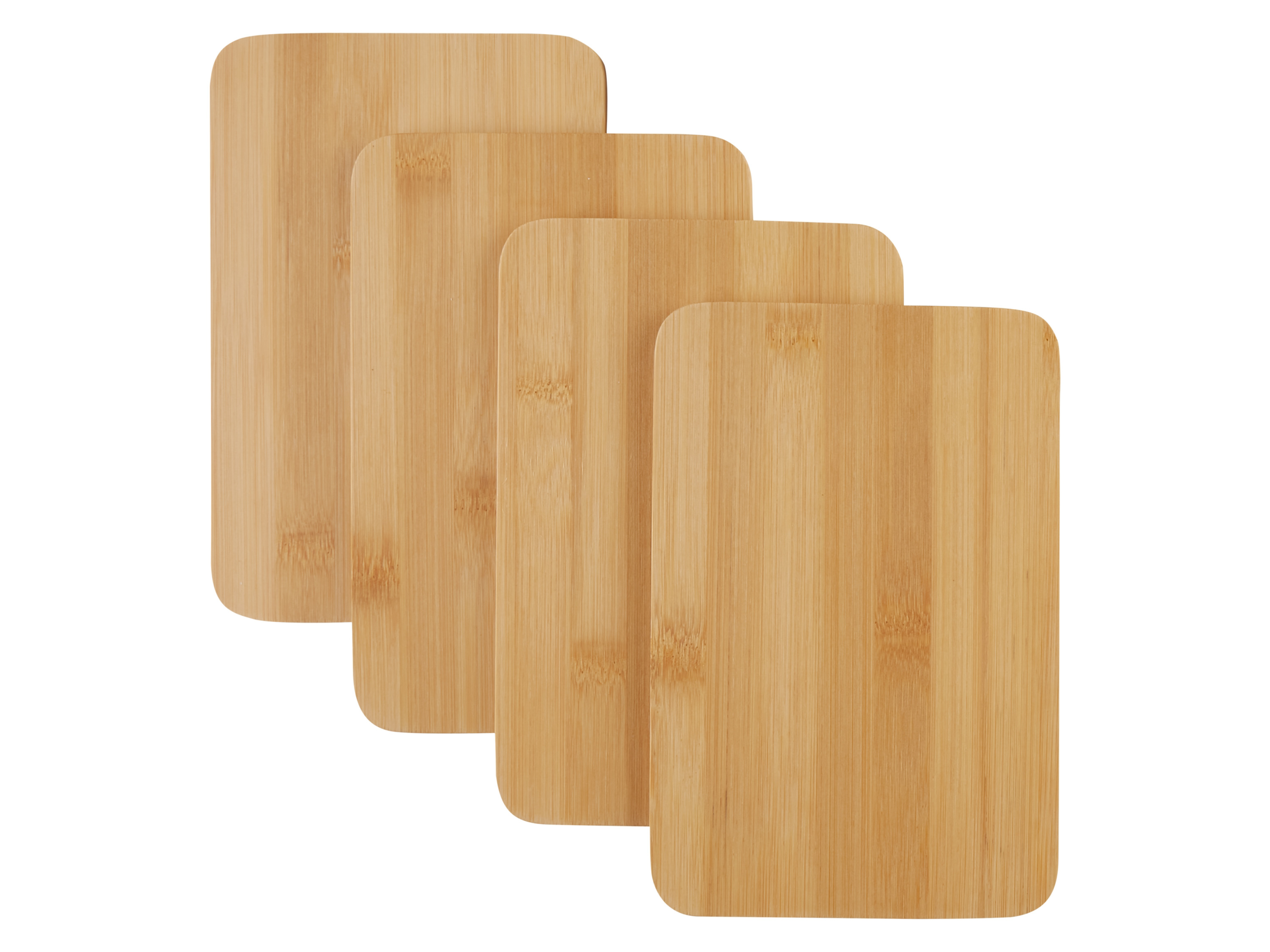 Livarno home Pojemnik na herbaty lub zestaw desek do krojenia z bambusa 4 sztuki