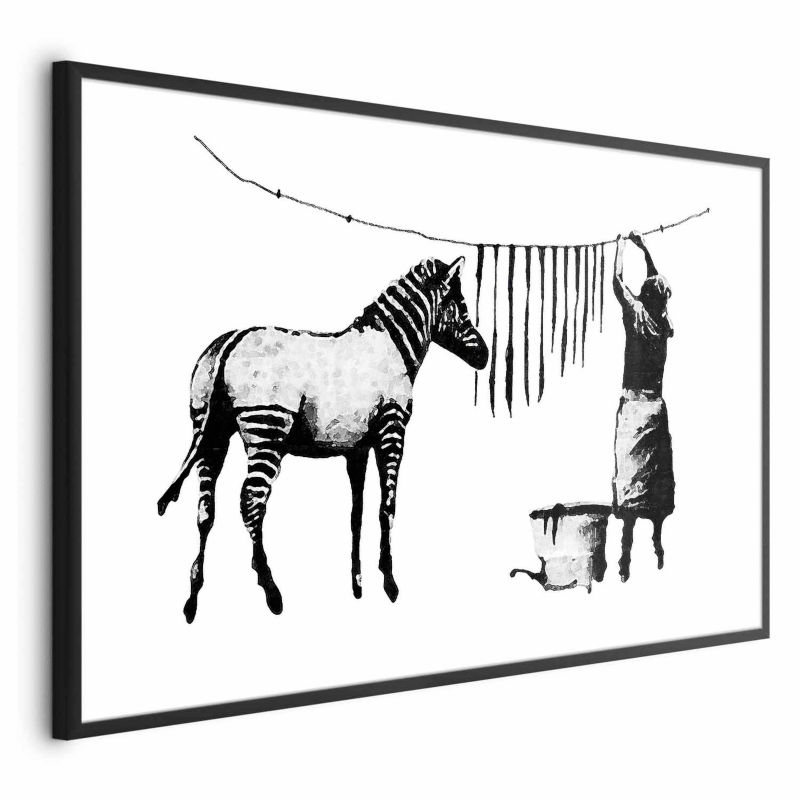 Plakat Artgeist Banksy: Pranie 60x40 cm z ramą czarną 1 szt
