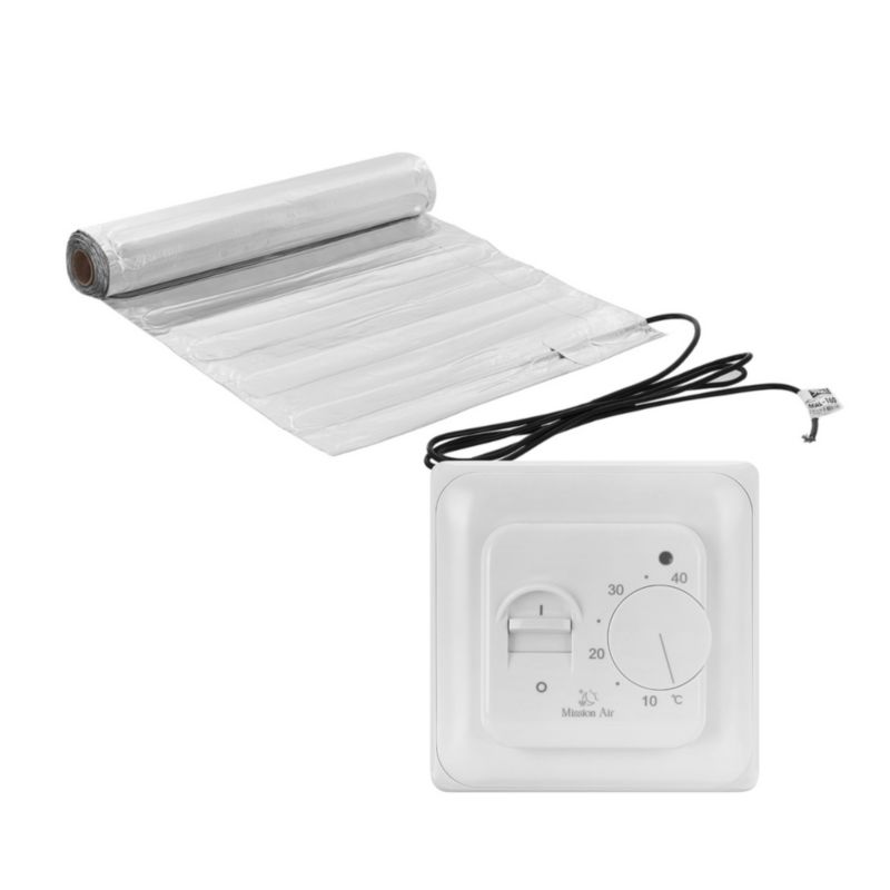 Zestaw mata grzewcza Mission Air pod panele MAL-160 2,5m² + Aries Biały 1szt