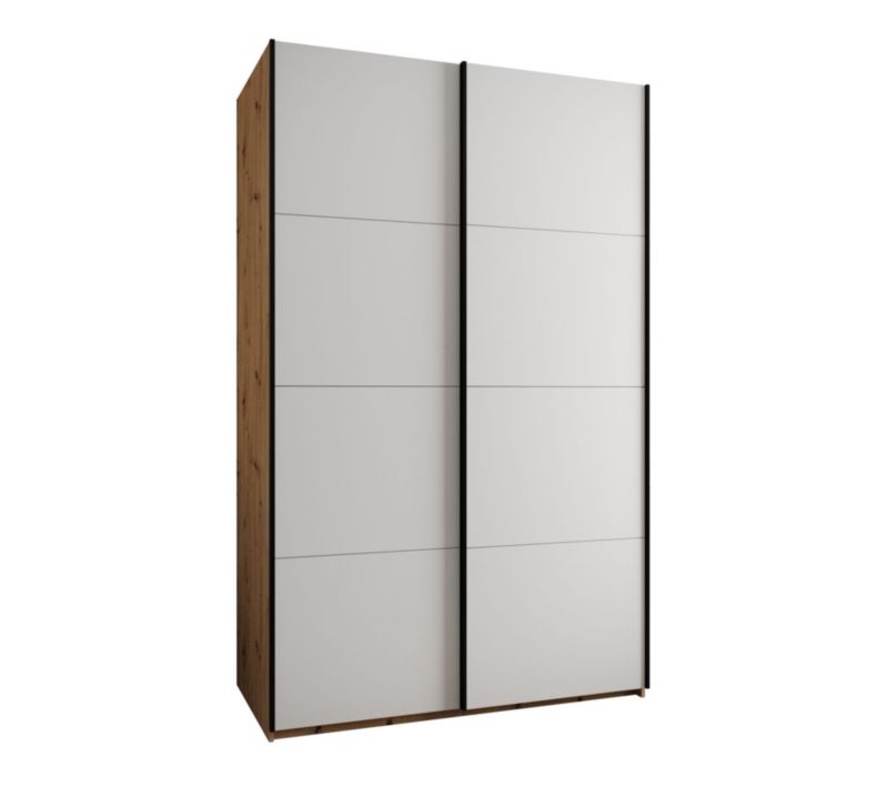 Szafa przesuwna Abiks LUX wysoka szer.150cm artisan/biały/czarny 1szt.