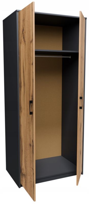 Szafa Matkam 85 cm 2D1P regał Rob grafit-wotan 1 szt.