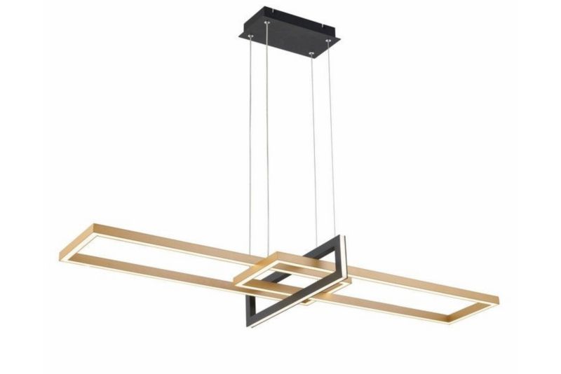 Lampa wisząca Reality Aspen 4192 czarno-złota dekoracyjna wbudowany LED 36W 1 szt.