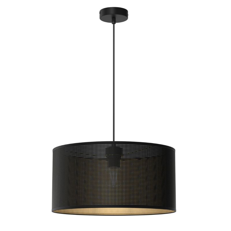 Lampa wisząca Luminex Loft Shade czarny matowa-złota wym: 120 x 40 x 40 cm 1xE27 x 15W 1 szt.