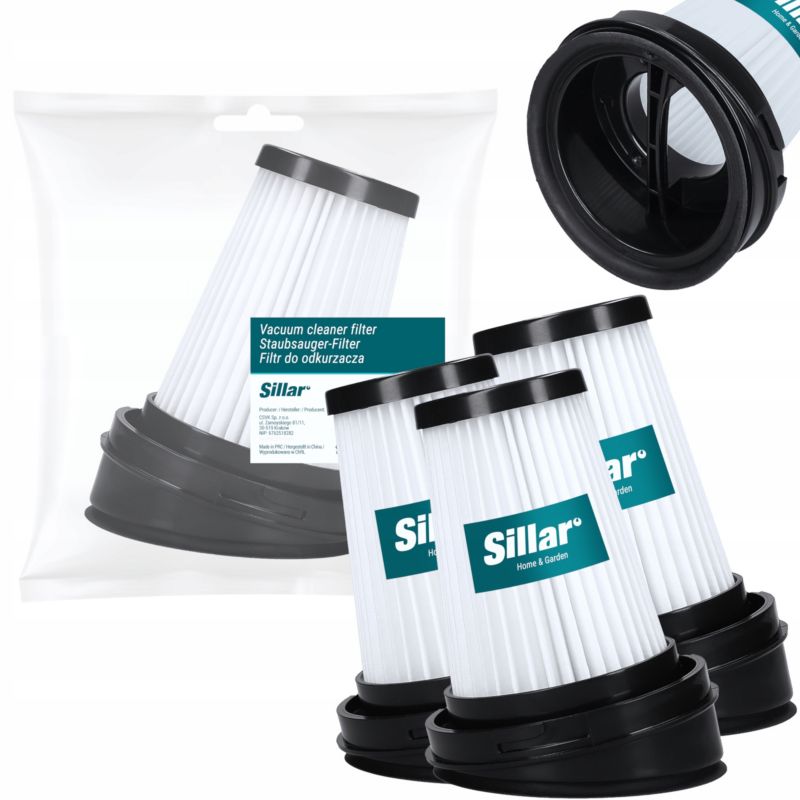 Filtr do odkurzacza, Sillar, HEPA, do odkurzaczy pionowych, kompatybilny z Gorenje, ETA, Grundig, zamiennik, 3szt