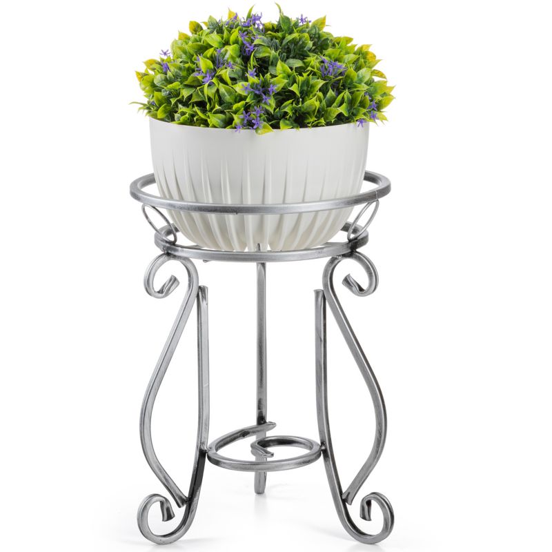 Kwietnik Dąstal Metalowy Srebrny 29x37 cm 1 szt.