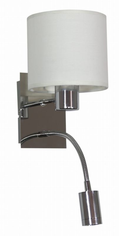 Kinkiet ścienny Candellux Sylwana chromowany biały 2 x E14 x 40W IP20 wym: 34 x 13 x 19 cm - 1 szt.
