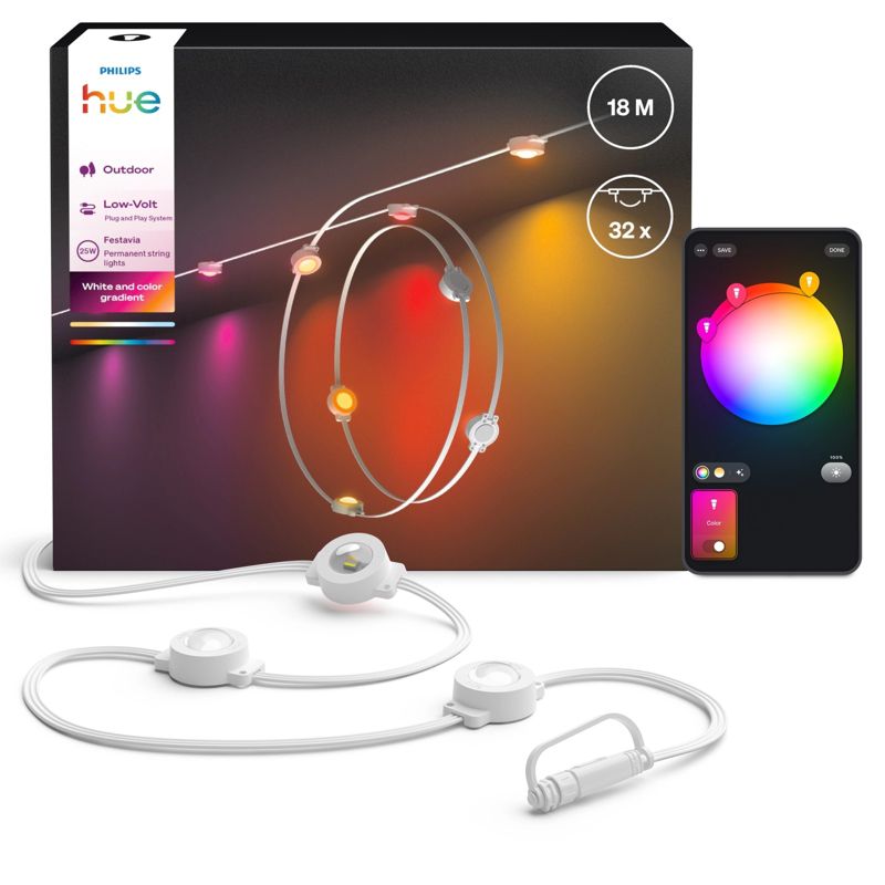 Girlanda Ogrodowa Philips HUE 18m IP65 32LED RGB Inteligentna Bluetooth White and Color Ambiance 1 szt.