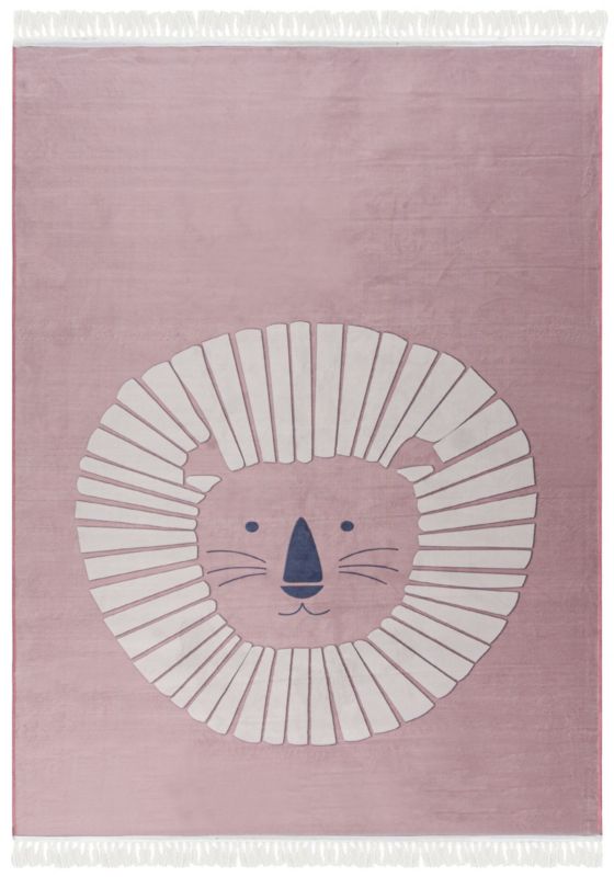 Dywan Wewnętrzny BELLO LEONE ROSA Prostokąt Mazovia 80 x 150 cm Różowy Motyw Zwierzęcy 1 szt.