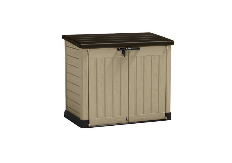 Schowek ogrodowy Store It Out Max 1200L na narzędzia lub śmietniki - Beż