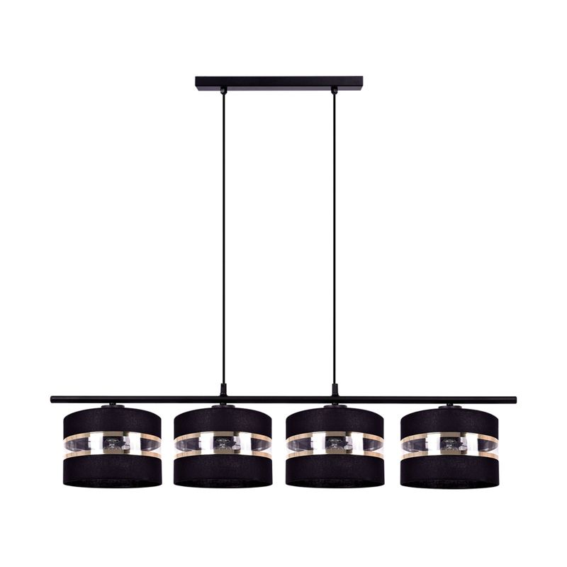 Lampa wisząca Kaja Bella czarno-złota-przezroczysty wym: 100 x 96 x 20 cm 4xE27 x 40W 1 szt.