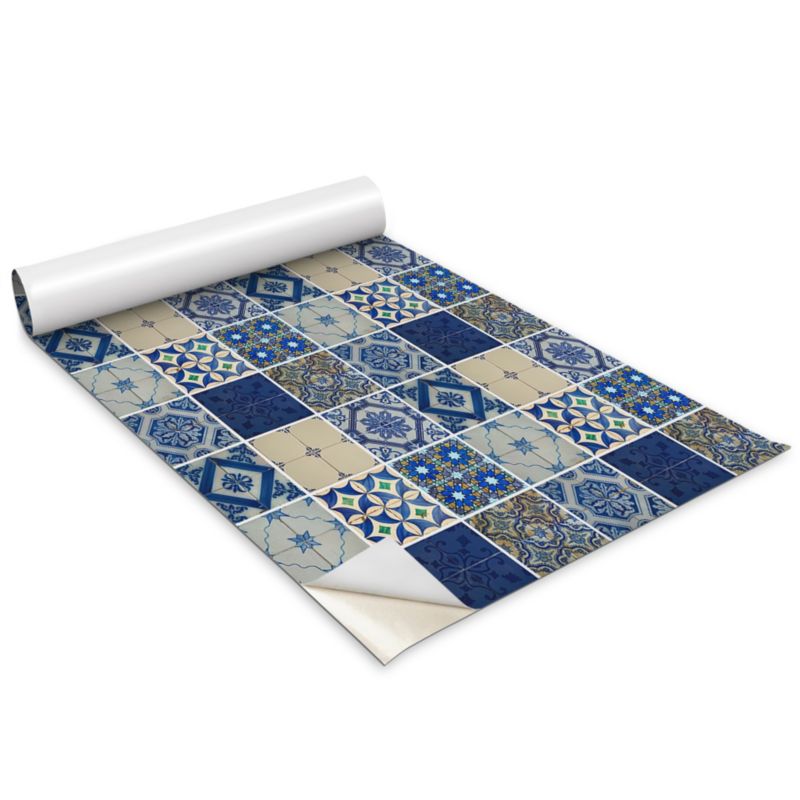 Okleina Meblowa Do Sypialni I Garderoby Wallfluent 100x50 cm Ozdobne kafelki Okleina Na Biurko I Regał 1 rol.