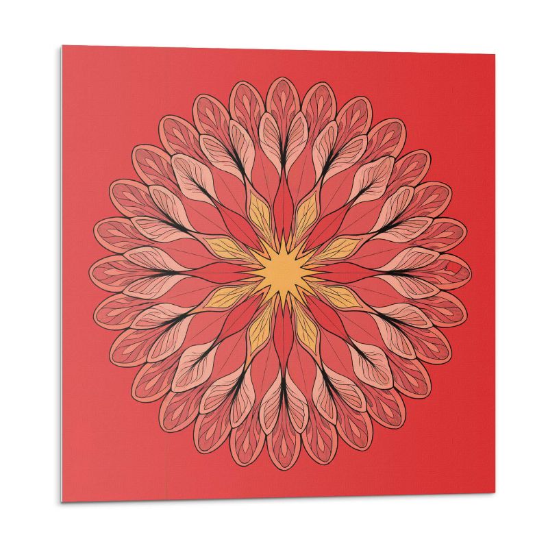 Kafelki samoprzylepne Wallfluent 50x50 cm Wzór mandali z kwiatowymi detalami 4 szt.