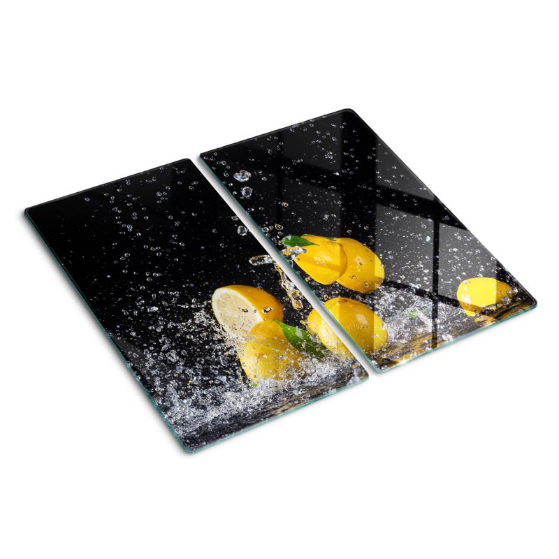 Deska szklana Tulup Cytryny i woda 30x52 cm 2 szt.