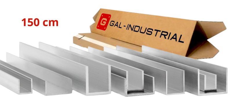 CEOWNIK ALUMINIOWY GAL-INDUSTRIAL 25x50x25x3 mm 150 cm ALUMINIUM PA38 + CIĘCIE NA WYMIAR 1 szt.